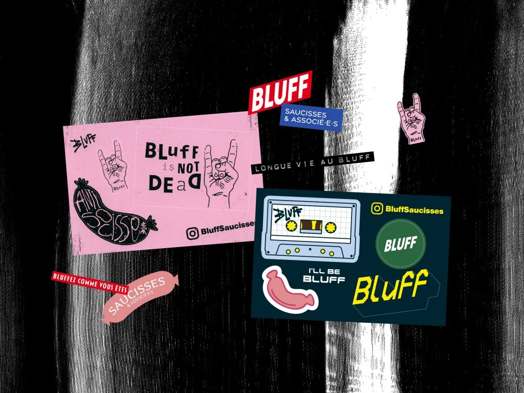 Stickers sur mesure pour la marque Bluff